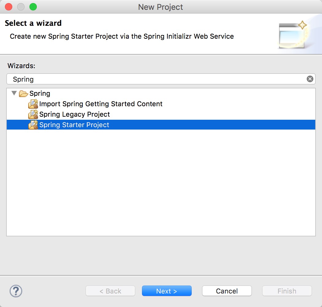 新建 Spring Starter Project