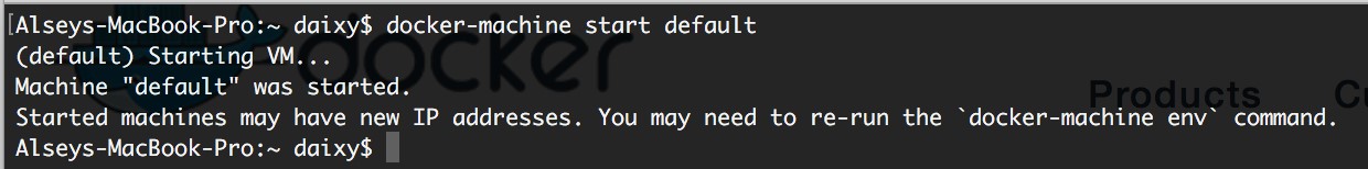 启动 Docker Machine